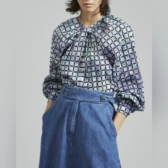 Rachel Comey Soon Top Black & Blue  8 - Picture 2 of 16